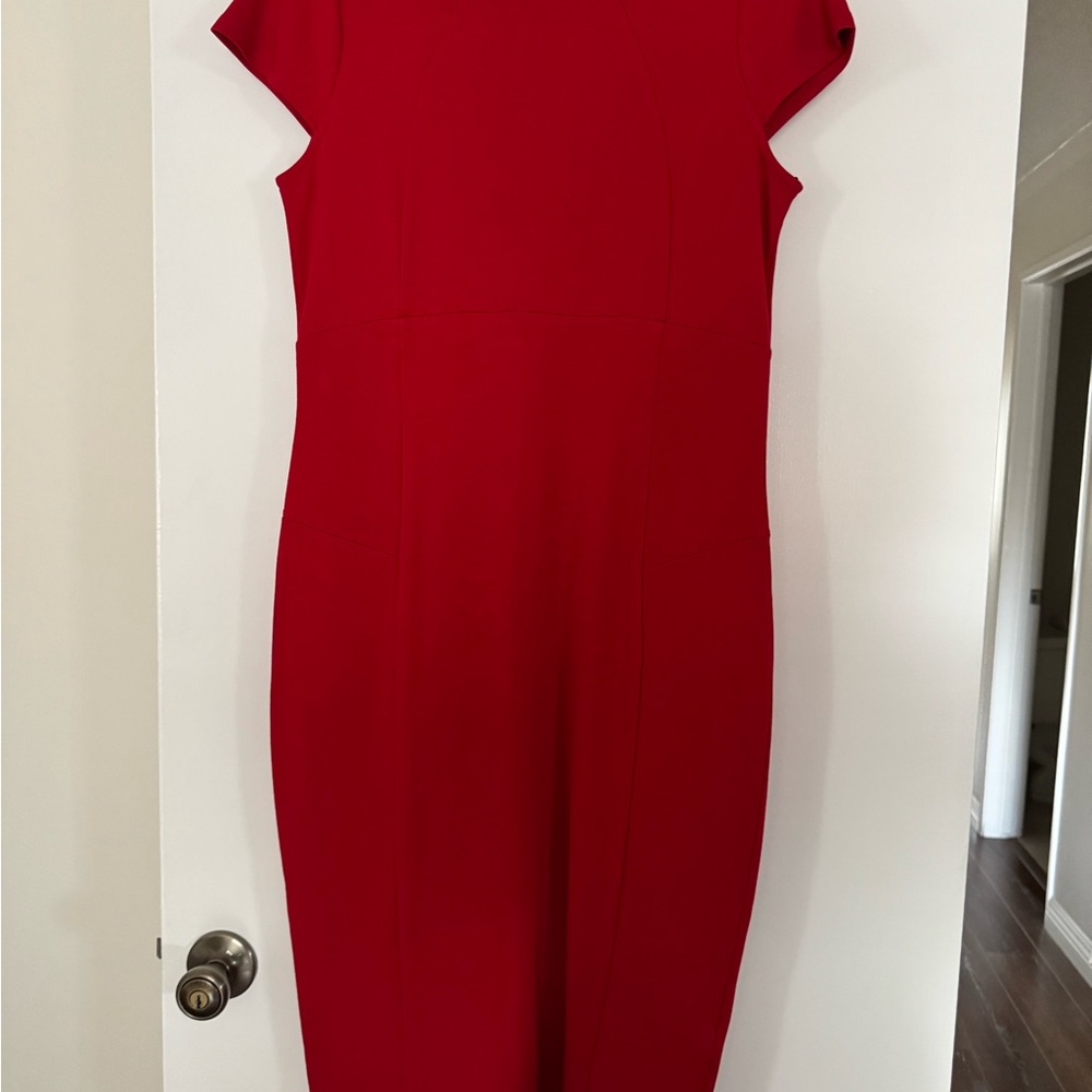 Felicity & Coco Vibrant Red Midi Dress